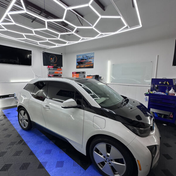 high-quality auto window tinting in Gainesville, GA on a electric vehicle BMW